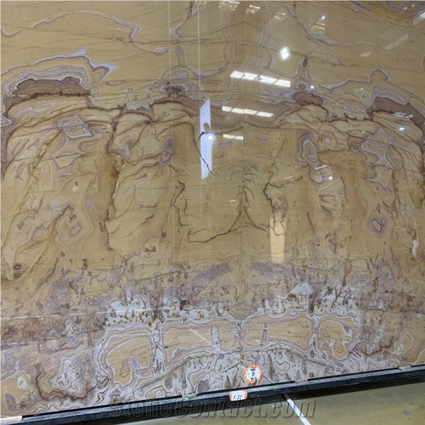 Orange Picasso Quartzite Slab for Sale