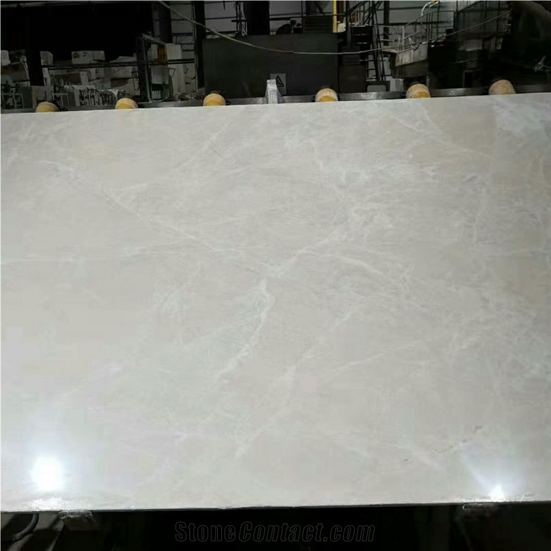 Popular Tundra Light Grey Marble Slab Lower Price
