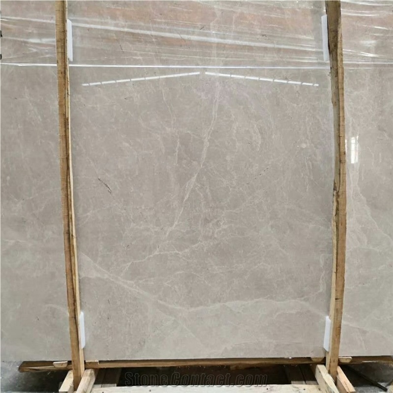 Popular Tundra Light Grey Marble Slab Lower Price