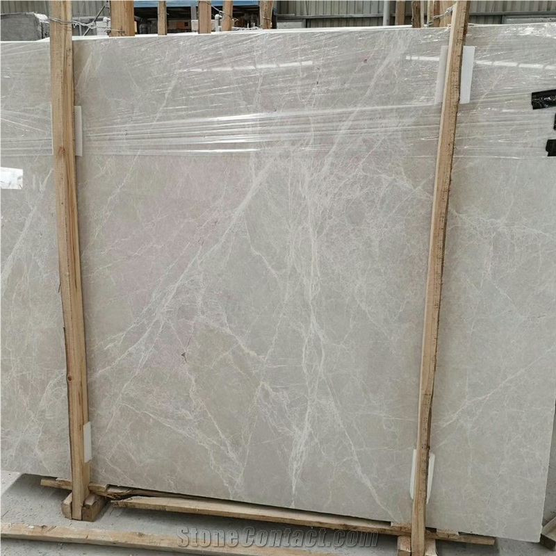 Popular Tundra Light Grey Marble Slab Lower Price