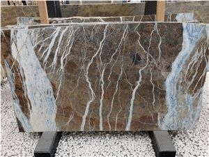 Turkish Blue Jeans Marble Slabs for Indoor Design