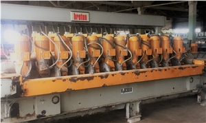 Breton Dxl 12 Used Multiblade Cross Cutter 12 Heads for Granite and Marble