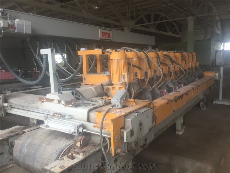 Breton Dxl 12 Used Multiblade Cross Cutter 12 Heads for Granite and Marble