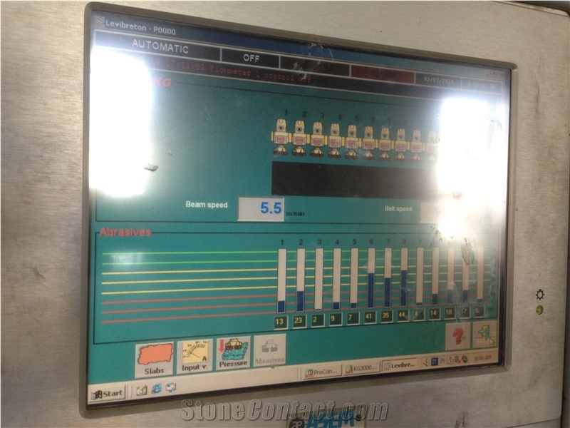 Used Breton KG 3000 Slab Polishing Line Machine