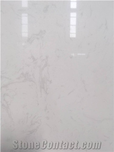 Pure White Artficial Stone Marble Slab
