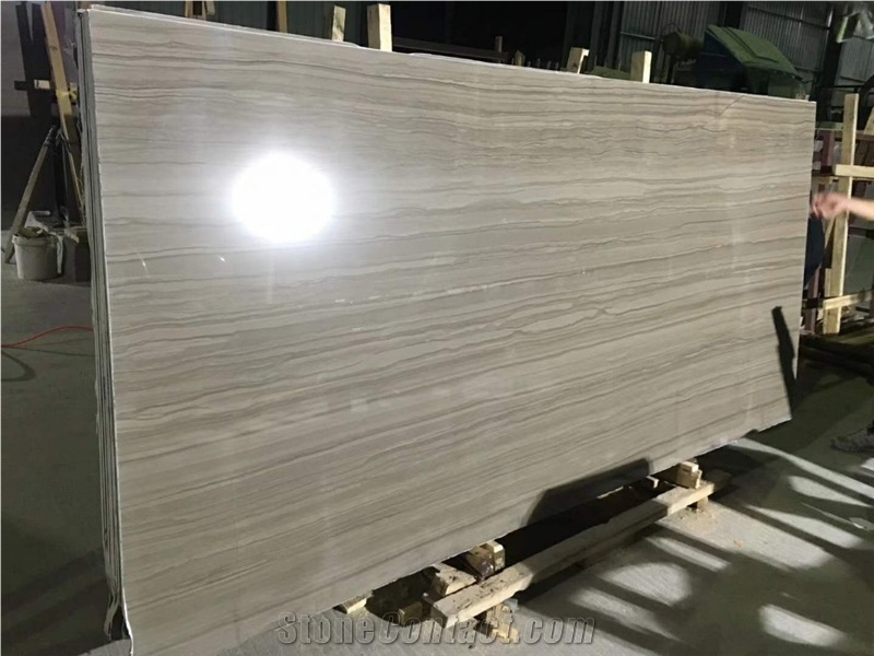 Athens Grey Wooden Marble Slab Elegant Grey