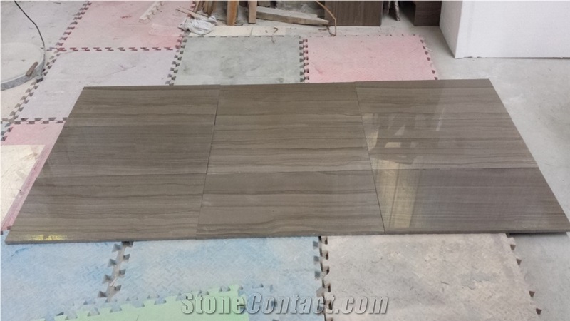 Athens Grey Wooden Marble Slab Elegant Grey