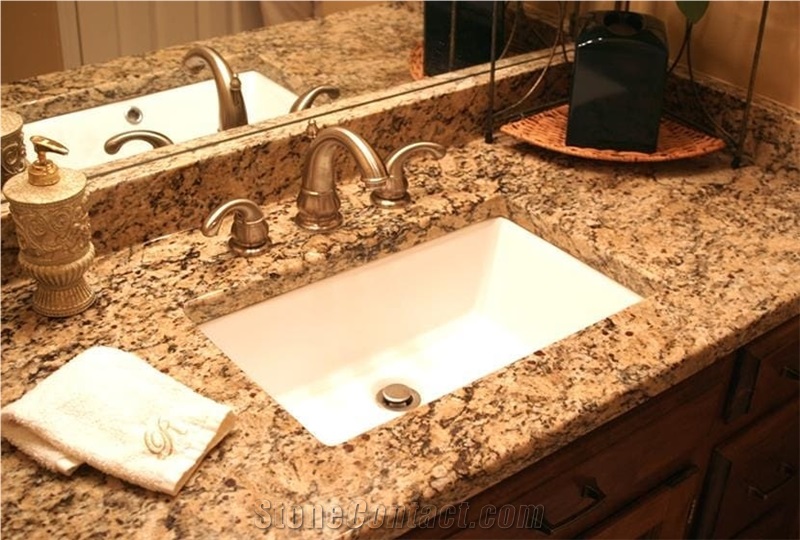 Brazilian Yellow Granite Giallo Fiorito Granite Countertop
