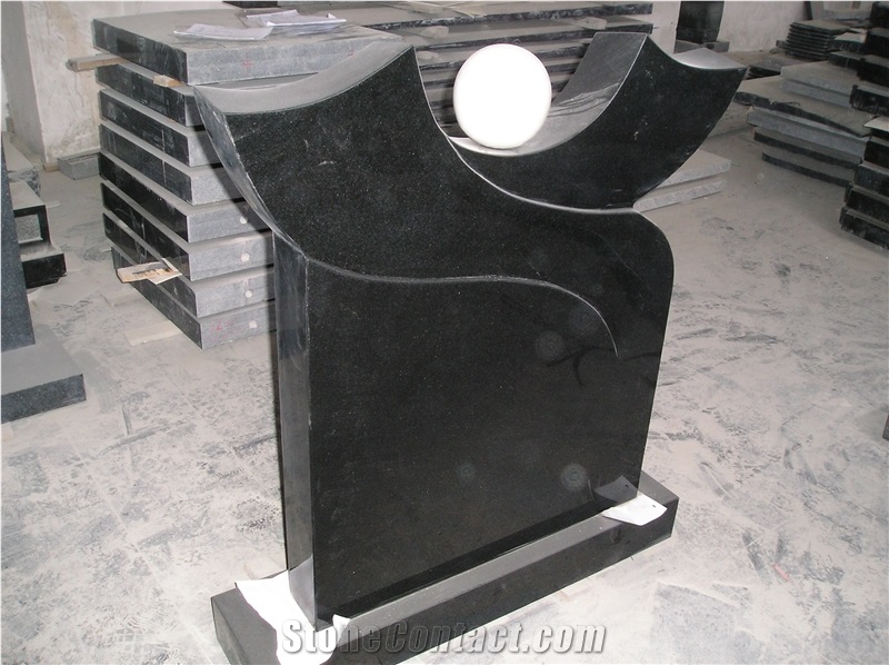 China Nero Black Single Tombstone Gravestone