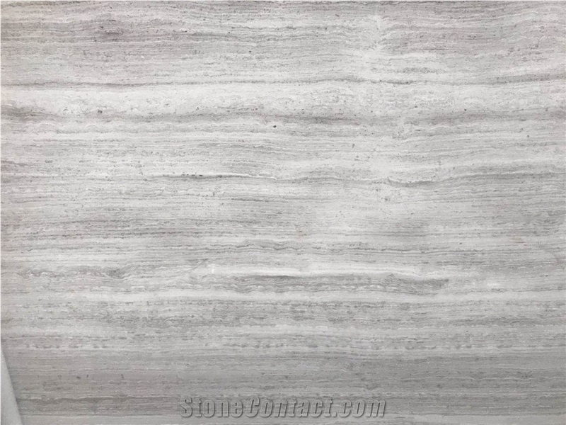 China Polished White Wooden Vein Marble Slab