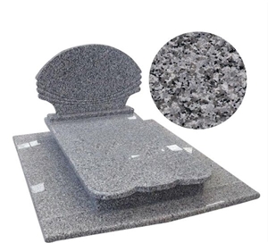 China Swan Blue Granite Single Monument Tombstone