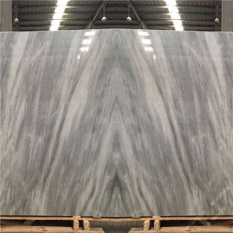 Luxry Iceland Grey Whiter Wood Grain Marble Slabs