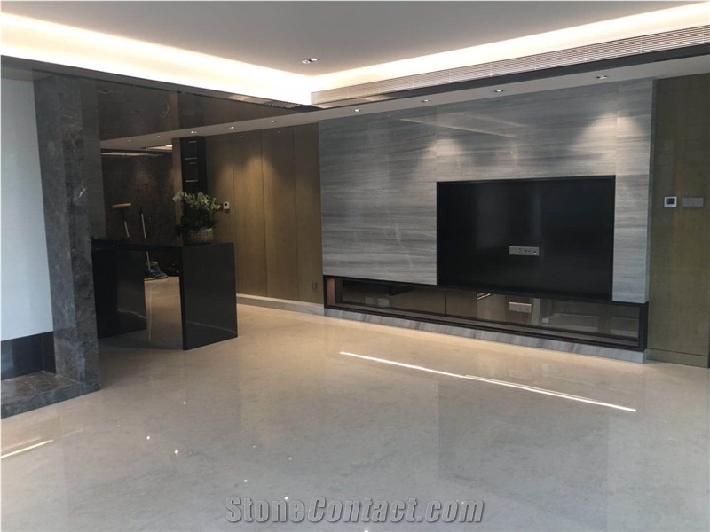 Luxry Iceland Grey Whiter Wood Grain Marble Slabs