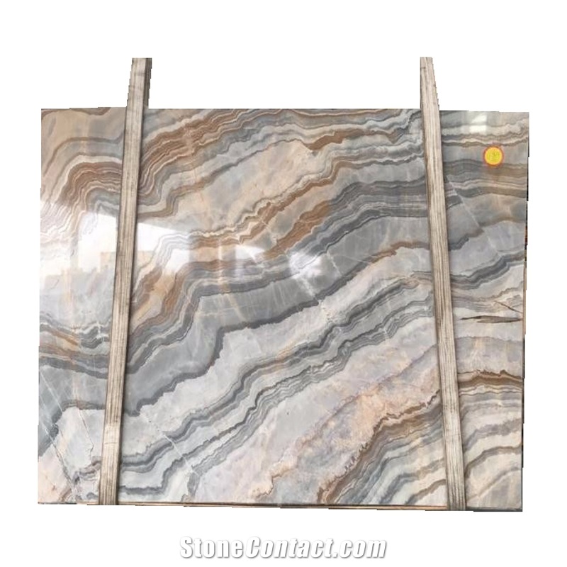 Polished Rome Impression Lafi Blue Marble Slab