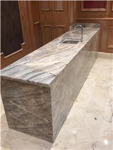 Polished Rome Impression Lafi Blue Marble Slab