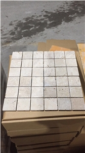 Popular Tumbled Cream Travertine Mosaic