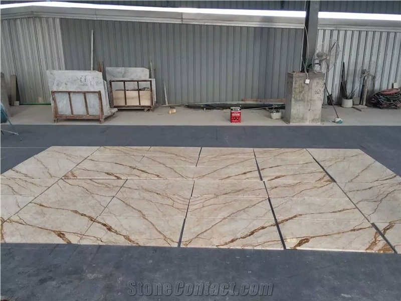 Sofita Gold Beige Marble Polished Slabs Floor
