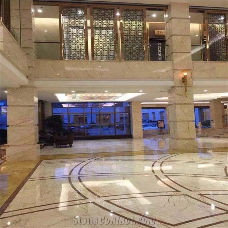 Sofita Gold Beige Marble Polished Slabs Floor