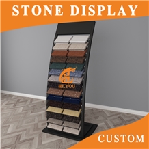 Quartz Stone Tiles Waterfall Display Metal Stand