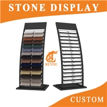 Quartz Stone Tiles Waterfall Display Metal Stand