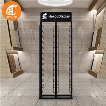 Quartz Stone Tiles Waterfall Display Metal Stand