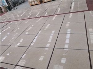 Pacific Cream Marble Slab Machine Cut to Size Floor Tiles Hotel,Villa Project Wall Cladding