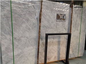Bens White Marble Slab White Marble with Grey Vein