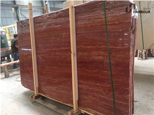 Red Travertine Slab, Rojo Alhambra