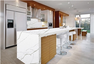 Calacatta White Quartz for Kitchen Countertops Calacatta White Quartz for Kitchen Countertops