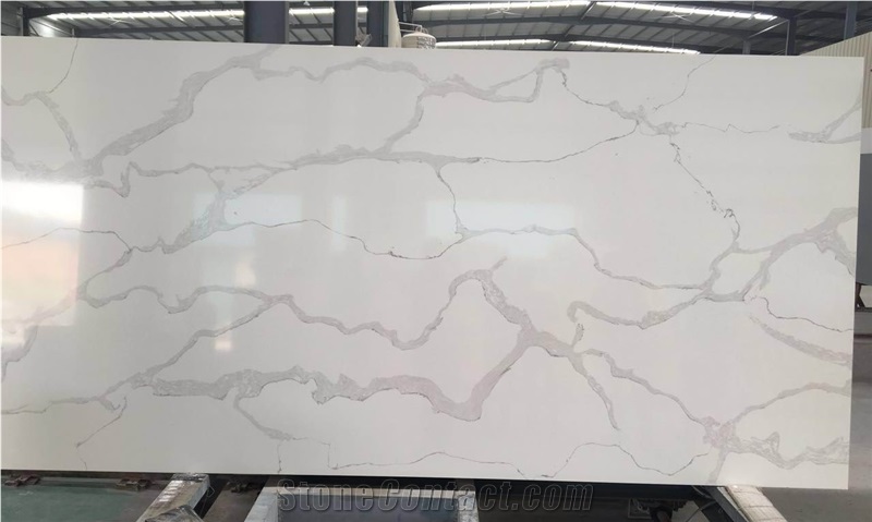 Calacatta White Quartz for Kitchen Countertops