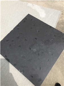 Dark Grey Black Crushed Glass with Quartz Look