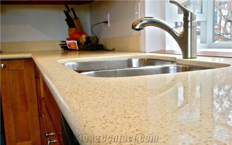 No Tariff Crushed Glass Kitchen Countertops