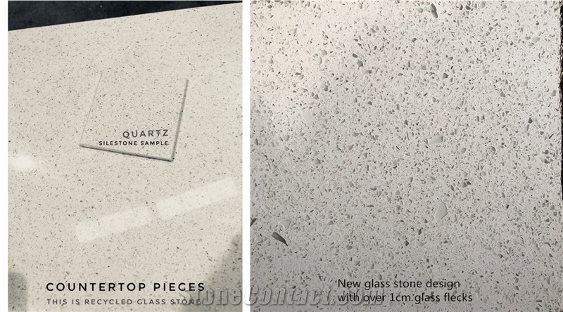No Tariff Crushed Glass Kitchen Countertops