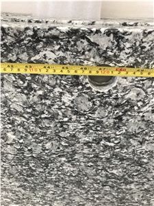 Spray White Sea Wave Prefab Countertops Bath Tops