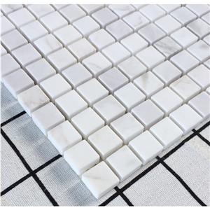 Carrara 2 X 4 Wide Beveled Honed Marble Mosaic