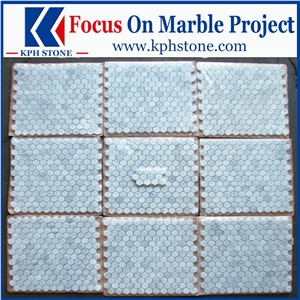 Carrara Marble 5/8 X 5/8 Honed Pattern Mosaic
