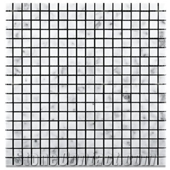 Carrara Marble 5/8 X 5/8 Honed Pattern Mosaic