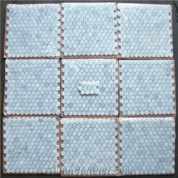 Carrara Marble 5/8 X 5/8 Honed Pattern Mosaic