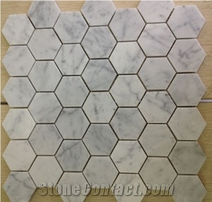 Carrara Marble 5/8 X 5/8 Honed Pattern Mosaic