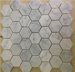 Carrara Marble 5/8 X 5/8 Honed Pattern Mosaic