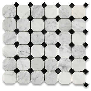 Carrara White Marble Penny Round Mosaic Tile