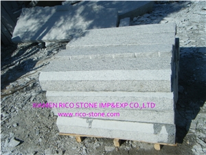 G603 Grey Granite Kerbstones Flamed