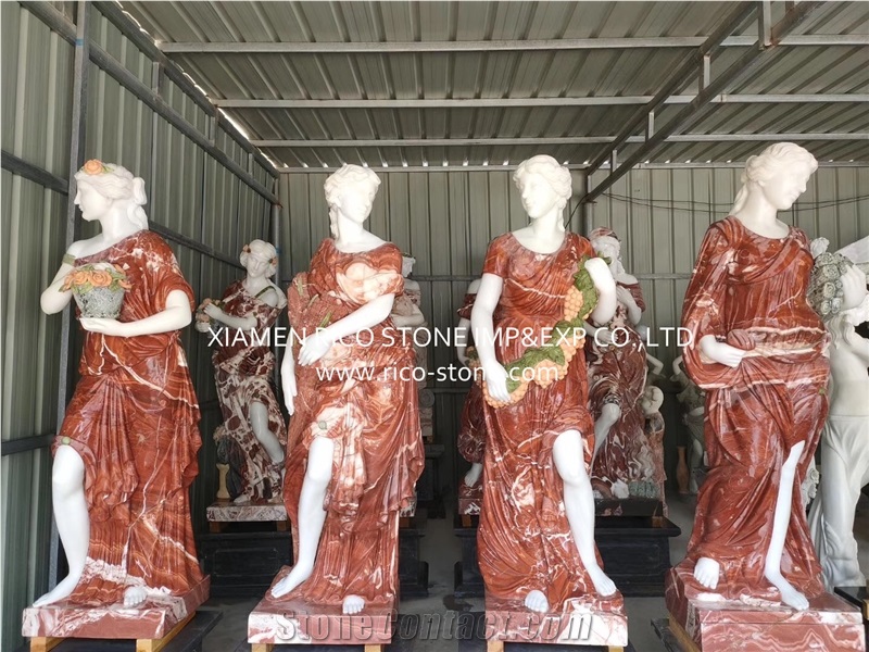 Stone Sculpture, Red Marble Sculpture