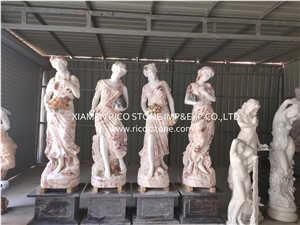 Stone Sculpture, Red Marble Sculpture