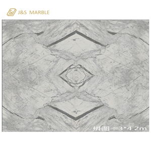 Big Slabs Ivory Fantasy Statuario White Marble