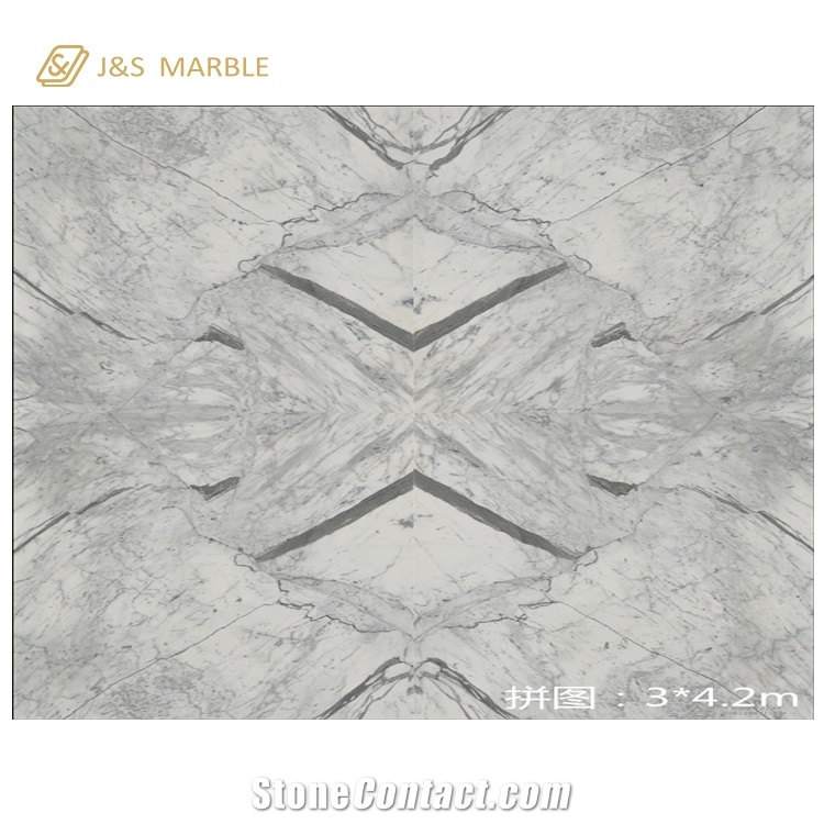 Big Slabs Ivory Fantasy Statuario White Marble