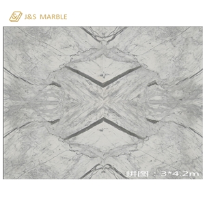 Big Slabs Ivory Fantasy Statuario White Marble