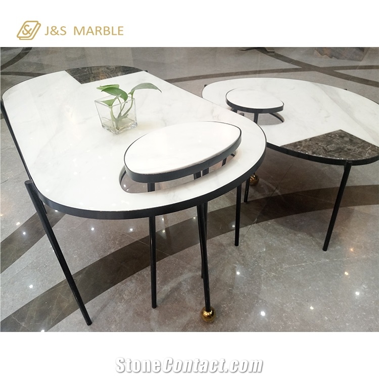 Embed Table Make with Marble and Material