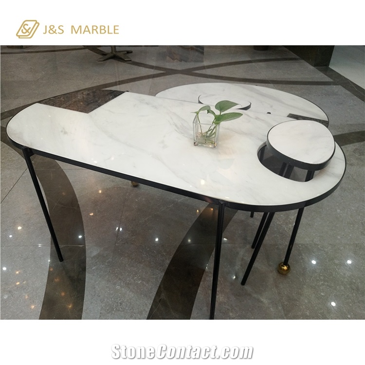 Embed Table Make with Marble and Material