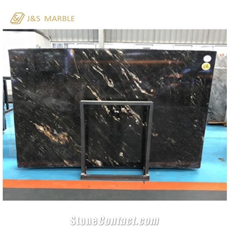 Factory Direct Sale Black Galaxy Quartz Marble